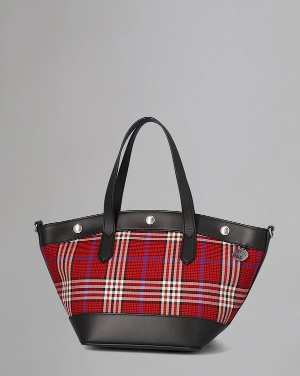 Mulberry | Small Camden Shopper | Pre-Loved | Scarlet Checked Canvas