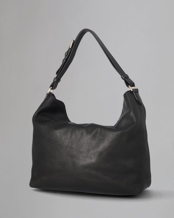 Tessie Hobo Pre Loved Black Soft Grain Leather Pre Loved Bags Mulberry