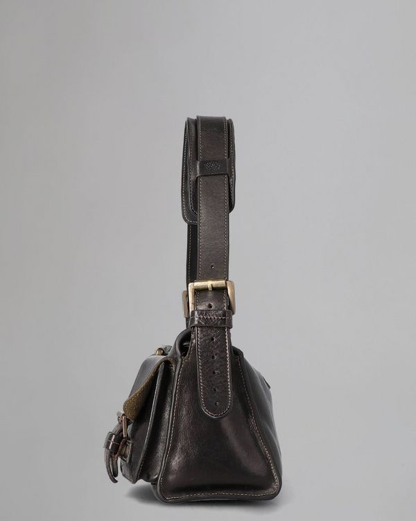 Blenheim Pre Loved Black Bovine Leather Pre Loved Bags Mulberry