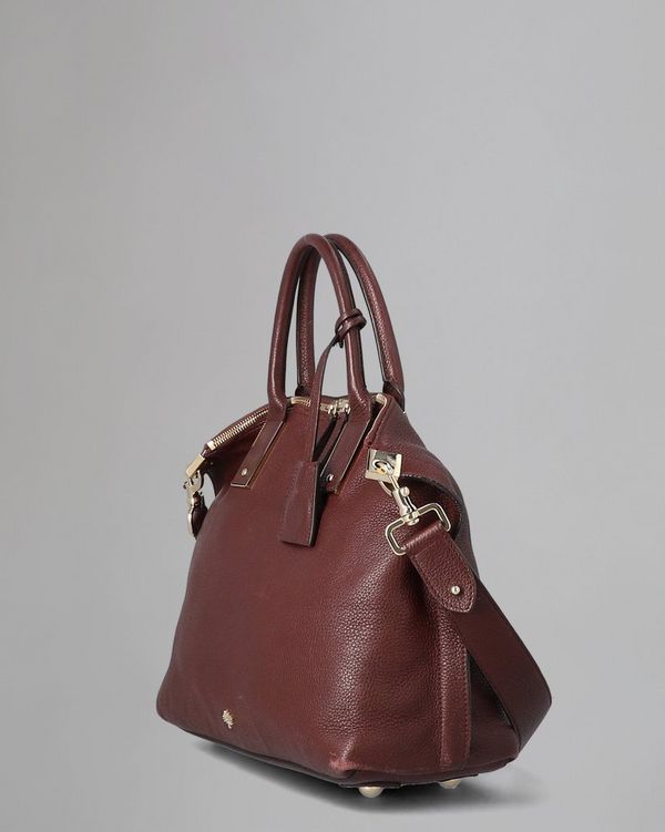 Small Alice Zip Tote Pre Loved Oxblood Small Classic Grain Pre Loved Bags Mulberry