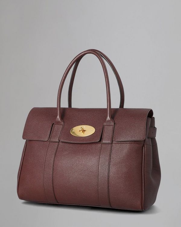 Bayswater Pre Loved Oxblood Small Classic Grain Pre Loved Bags Mulberry