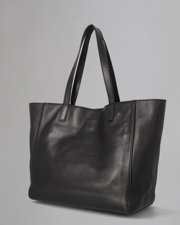 Tessie Tote Pre Loved Black Small Soft Grain Pre Loved Bags Mulberry
