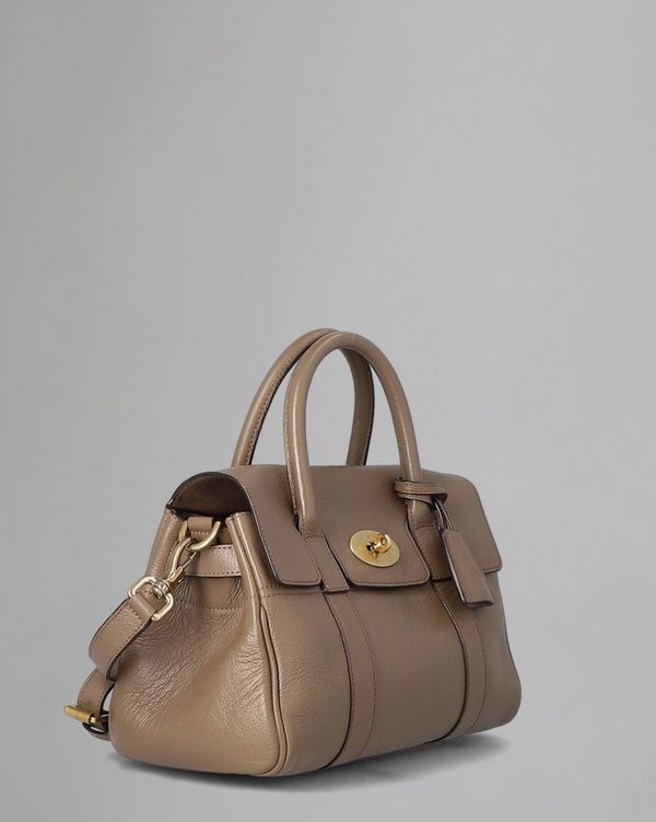 Small Bayswater Satchel Pre Loved Clay Classic Grain Pre Loved Bags Mulberry