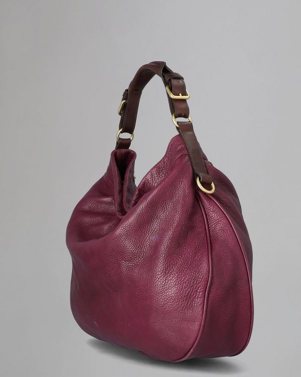 Mitzy Hobo | Pre-Loved | Rouge Noir Pebbled | Pre-Loved Bags 