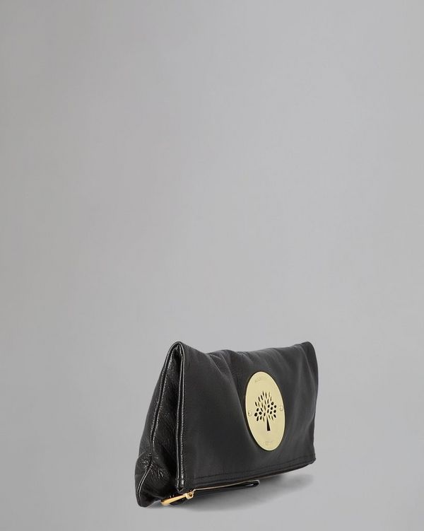 Daria Clutch Pre Loved Black Soft Spongy Pre Loved What s New Mulberry