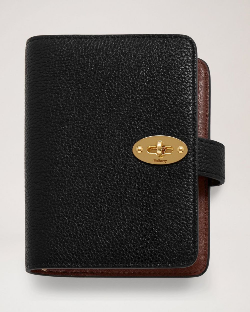 Postman's Lock Pocket Book | Black Small Classic Grain | Women | Mulberry