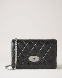 Mulberry Small Darley Shoulder Bag In Cloud Quilted Shiny Calf in Blue