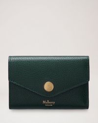 Folded Multi-Card Wallet | Mulberry Green Small Classic Grain | Women ...