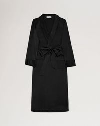 Black silk long robe