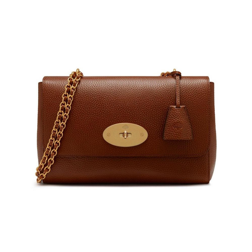 Medium Lily | Oak Natural Grain Leather | Lily | Mulberry