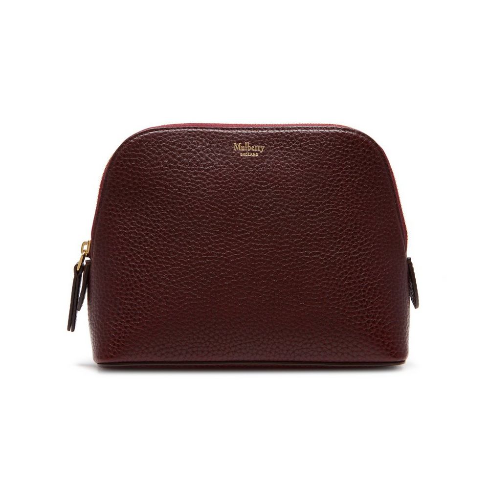 Cosmetic Pouch | Oxblood Natural Grain Leather | Family ...