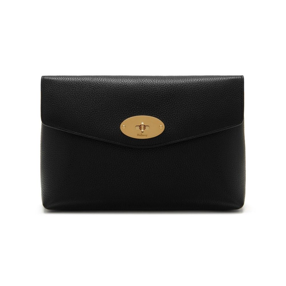 Large Darley Cosmetic Pouch | Black Small Classic Grain | Women | Mulberry